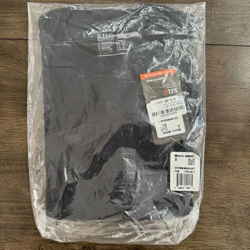 NEW 5.11 Station Wear Short Sleeve T-Shirt Fire Navy